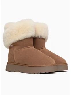 Leder-Winterboots "Beverly" in Hellbraun>Gooce Discount