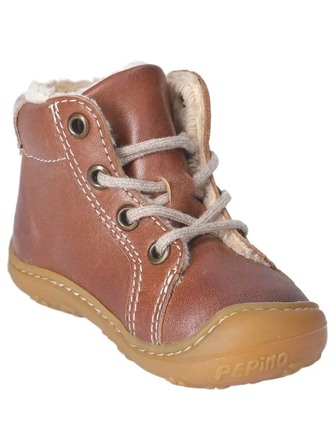 Leder-Winterboots "Georgie" in Hellbraun>PEPINO Clearance
