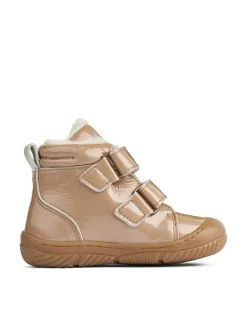 Leder-Winterboots in Beige>Wheat Online