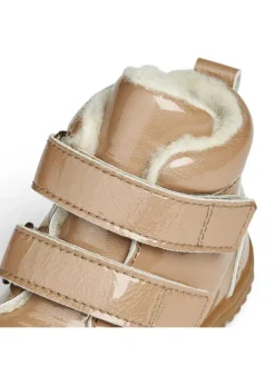 Leder-Winterboots in Beige><noscript><img width=