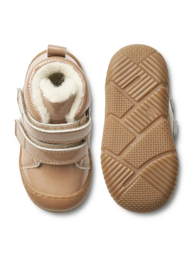 Leder-Winterboots in Beige>Wheat Online