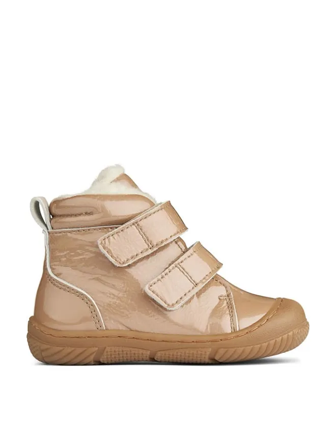 Leder-Winterboots in Beige>Wheat Online