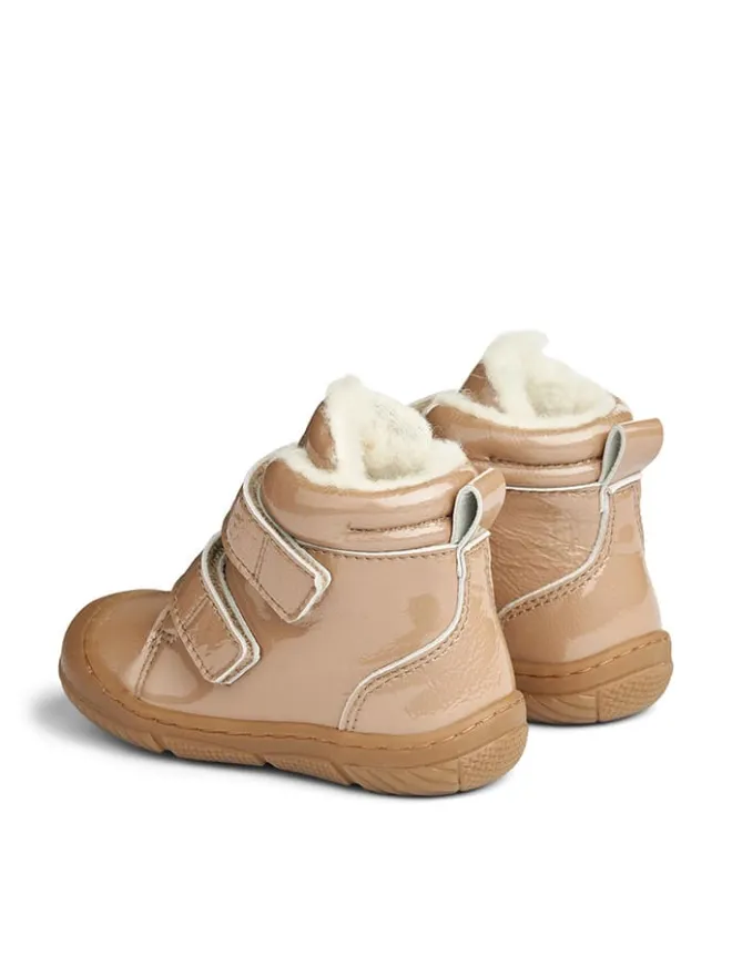 Leder-Winterboots in Beige>Wheat Online