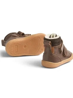 Leder-Winterboots in Braun><noscript><img width=