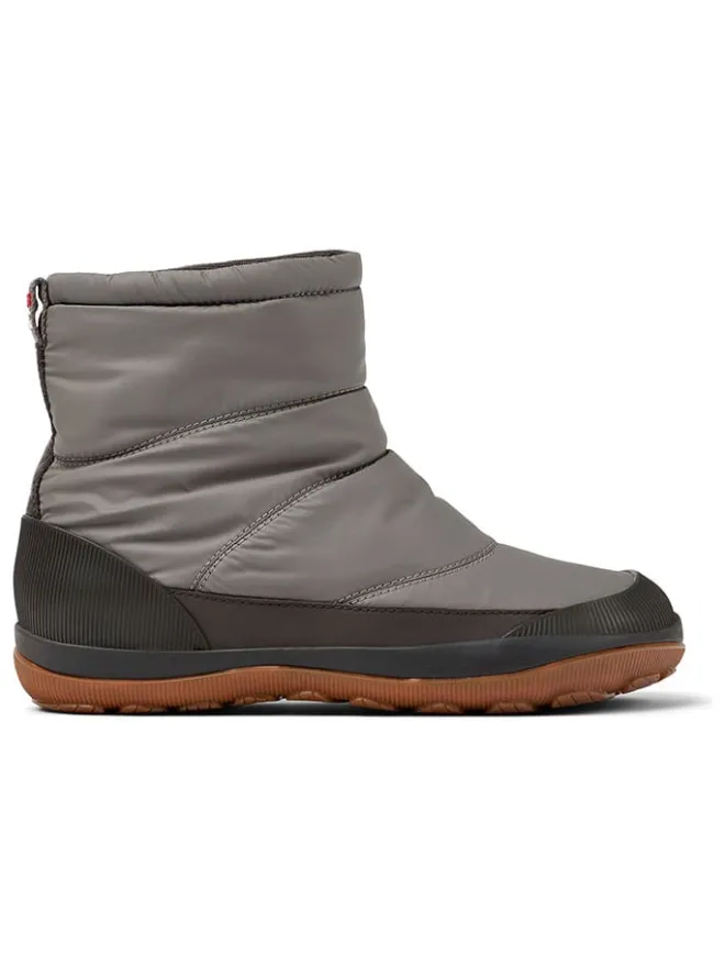 Leder-Winterboots in Grau/ Schwarz>Camper Online