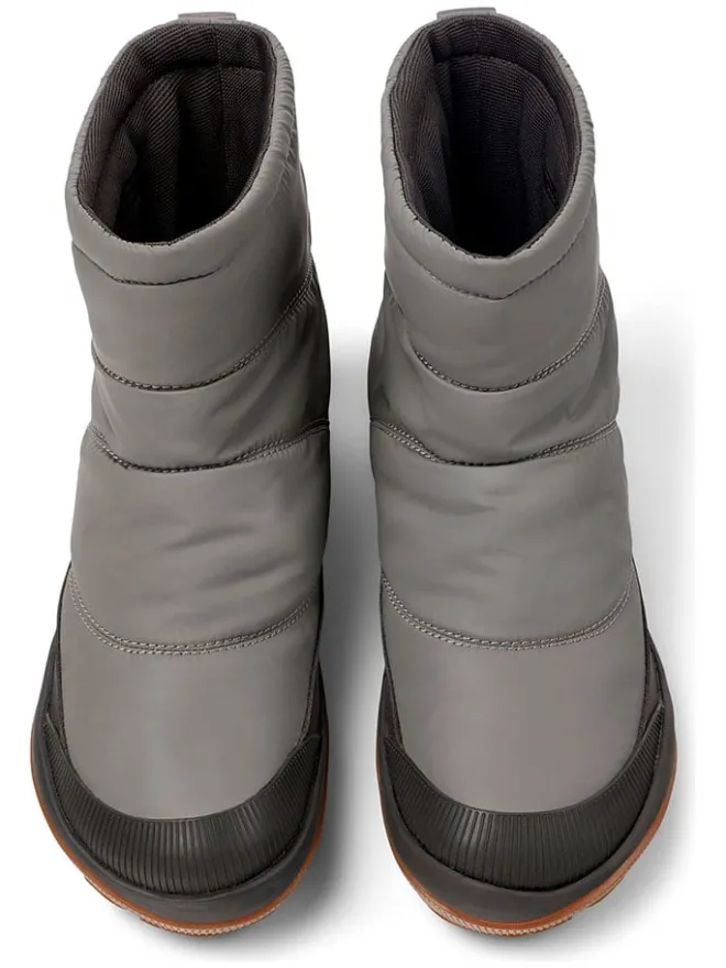 Leder-Winterboots in Grau/ Schwarz>Camper Online