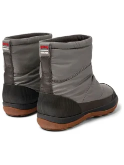 Leder-Winterboots in Grau/ Schwarz><noscript><img width=
