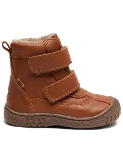 Leder-Winterboots in Hellbraun><noscript><img width=