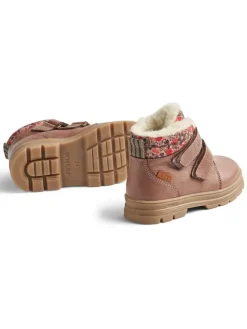 Leder-Winterboots in Hellbraun><noscript><img width=