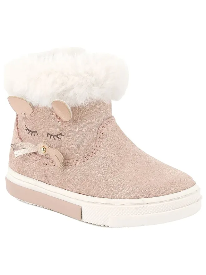 Primigi Stiefel & Boots|Stiefel & Boots·Stiefel^Leder-Winterboots in Rosa/ Weiß