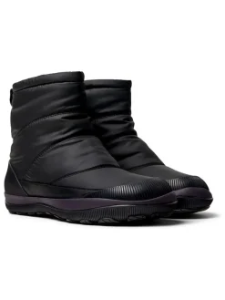 Leder-Winterboots in Schwarz>Camper Online