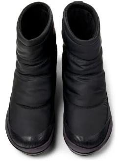 Leder-Winterboots in Schwarz><noscript><img width=