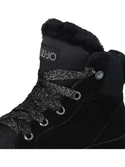 Leder-Winterboots in Schwarz><noscript><img width=