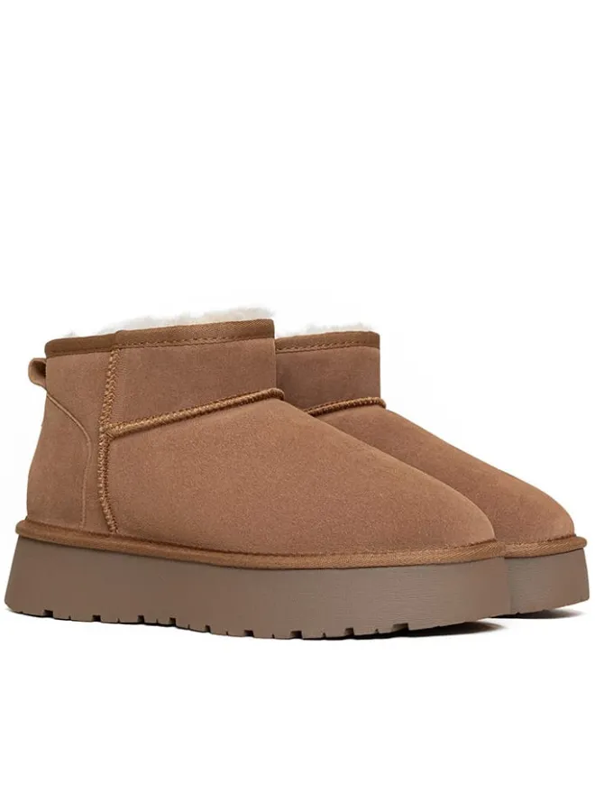 Gooce Stiefel & Boots^Leder-Winterboots "Mindy" in Hellbraun