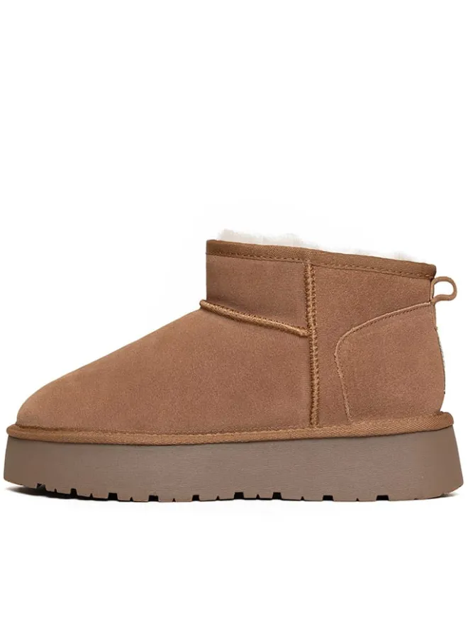 Gooce Stiefel & Boots^Leder-Winterboots "Mindy" in Hellbraun