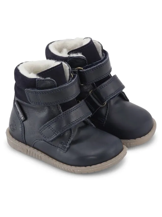 Leder-Winterboots "Rabbit" in Dunkelblau>Bundgaard Hot