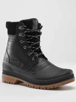 Kamik Stiefel & Boots^Leder-Winterstiefel "Hemlock" in Schwarz