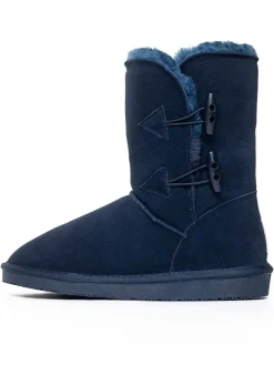 Leder-Winterstiefel "Hubbard" in Dunkelblau>Gooce Best