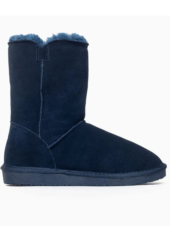Leder-Winterstiefel "Hubbard" in Dunkelblau>Gooce Best