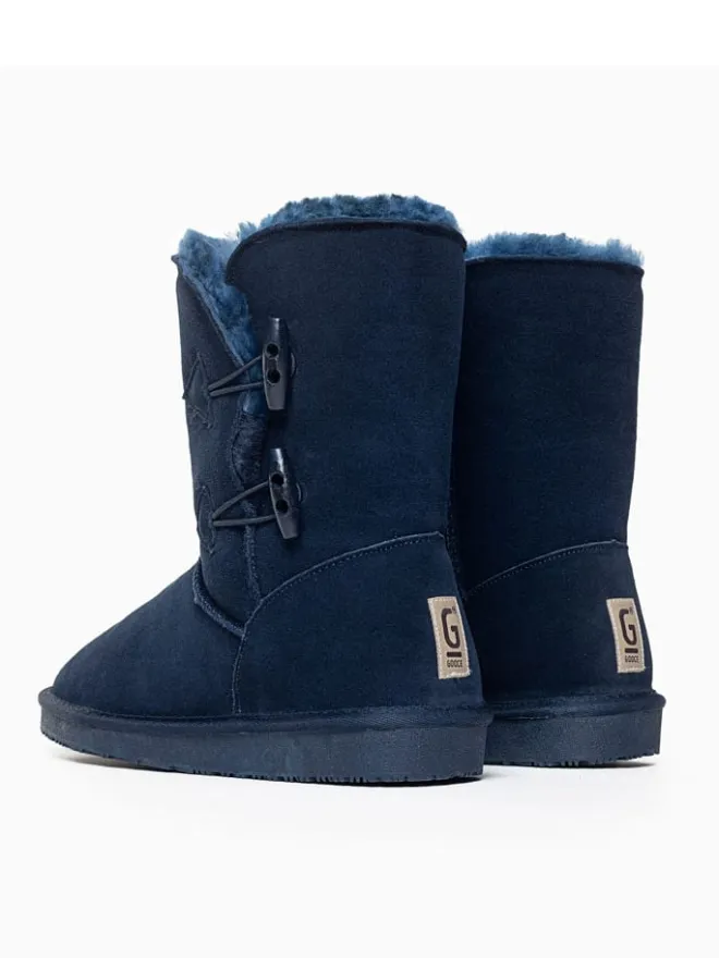 Leder-Winterstiefel "Hubbard" in Dunkelblau>Gooce Best
