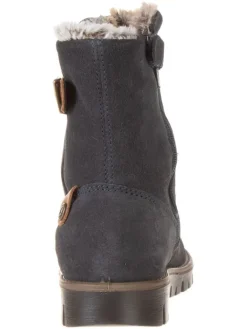 Leder-Winterstiefel in Anthrazit><noscript><img width=