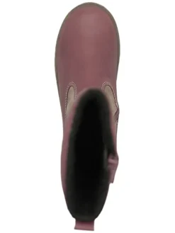 Leder-Winterstiefel in Beige/ Altrosa><noscript><img width=