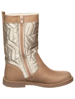 kmins Stiefel & Boots·Stiefel^Leder-Winterstiefel in Beige/ Gold