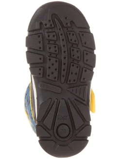 Leder-Winterstiefel in Blau><noscript><img width=