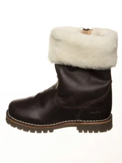 Leder-Winterstiefel in Braun>POM POM Sale