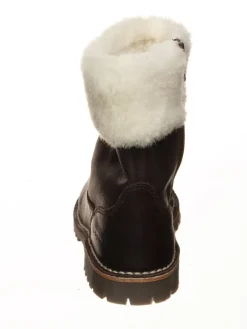 Leder-Winterstiefel in Braun><noscript><img width=