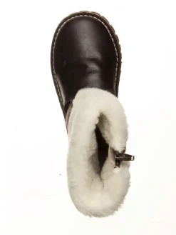 Leder-Winterstiefel in Braun><noscript><img width=