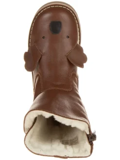 Leder-Winterstiefel in Braun><noscript><img width=