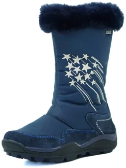Leder-Winterstiefel in Dunkelblau>El Naturalista Outlet