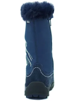 Leder-Winterstiefel in Dunkelblau><noscript><img width=