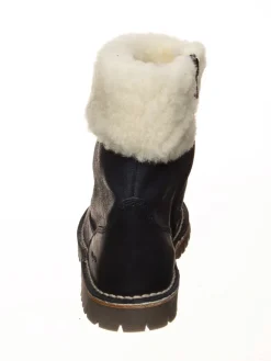 Leder-Winterstiefel in Dunkelblau><noscript><img width=