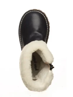 Leder-Winterstiefel in Dunkelblau><noscript><img width=