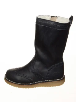 Leder-Winterstiefel in Dunkelblau>POM POM Outlet