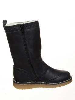 Leder-Winterstiefel in Dunkelblau>POM POM Outlet