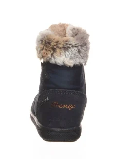 Leder-Winterstiefel in Dunkelblau><noscript><img width=