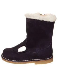 Leder-Winterstiefel in Dunkelblau>kmins Outlet