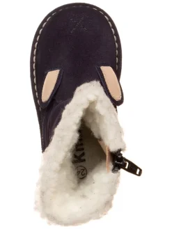 Leder-Winterstiefel in Dunkelblau><noscript><img width=