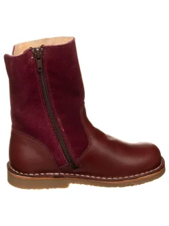 Leder-Winterstiefel in Dunkelbraun>kmins