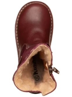 Leder-Winterstiefel in Dunkelbraun><noscript><img width=