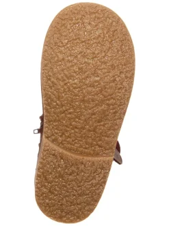 Leder-Winterstiefel in Dunkelbraun><noscript><img width=