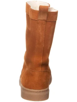 Leder-Winterstiefel in Hellbraun><noscript><img width=