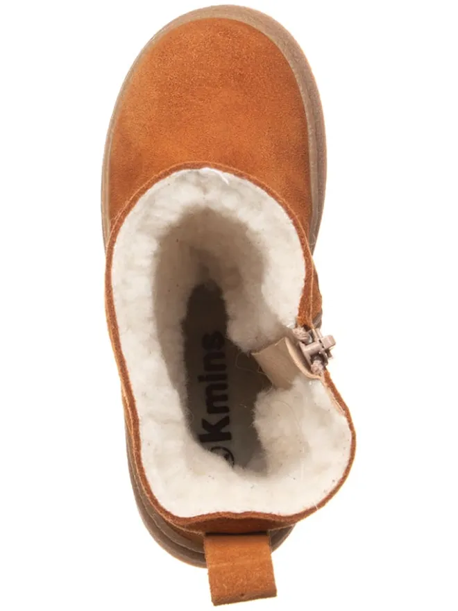 Leder-Winterstiefel in Hellbraun>kmins Clearance