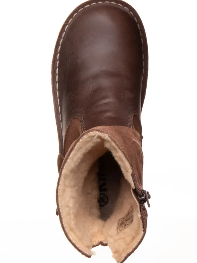 kmins Stiefel & Boots·Stiefel^Leder-Winterstiefel in Hellbraun