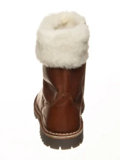 POM POM Stiefel & Boots·Stiefel^Leder-Winterstiefel in Hellbraun