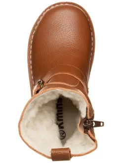 Leder-Winterstiefel in Hellbraun><noscript><img width=