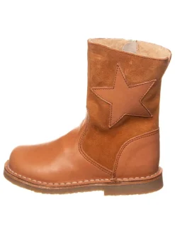 Leder-Winterstiefel in Hellbraun>kmins Clearance